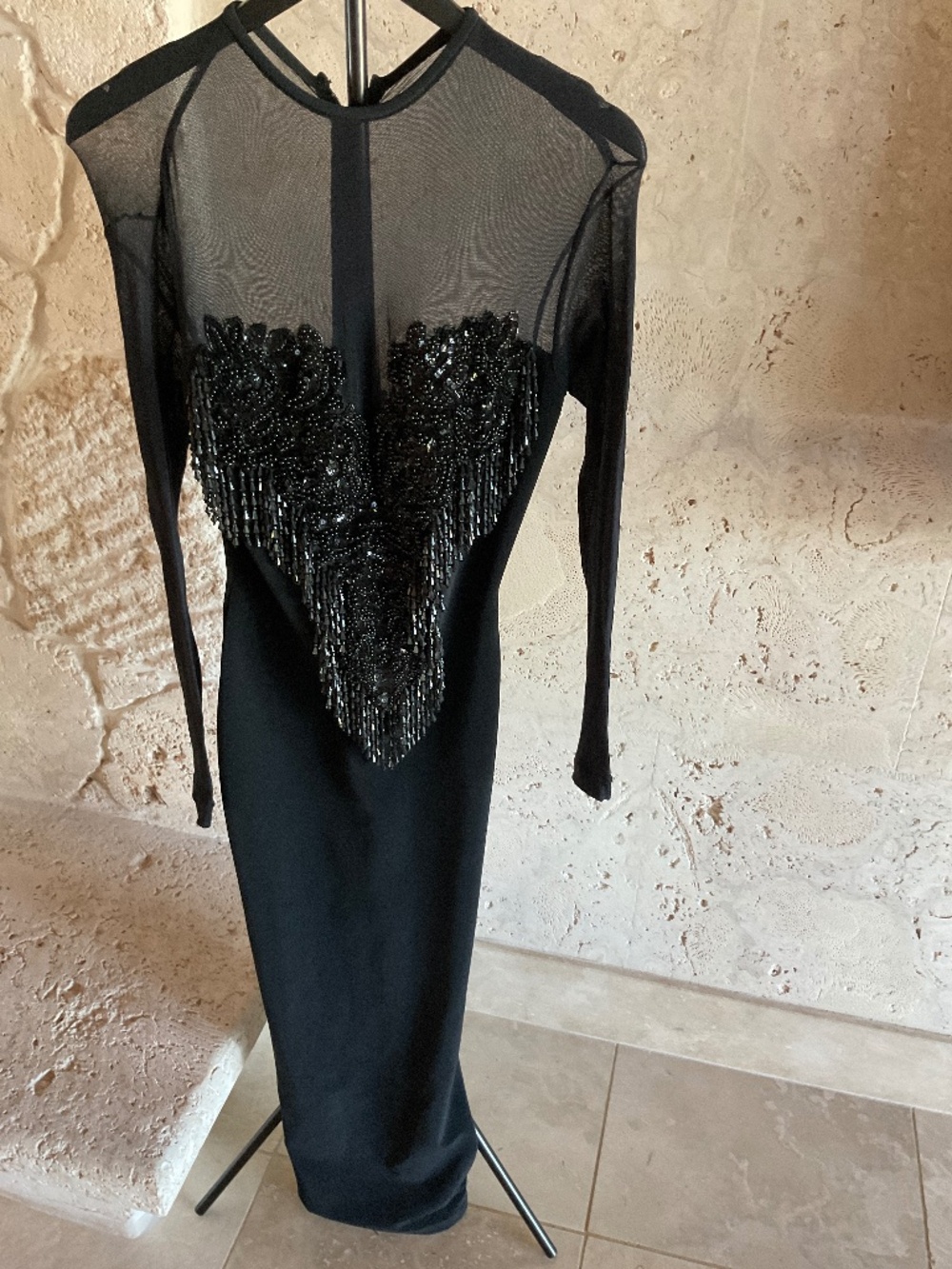Dana Deatherage Vintage Black stunning evening gown Size Medium
